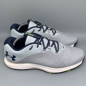 Under Armour Charged Draw 2 Gray Golf Cleats 3026398-101 Men's Sz 11